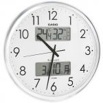 CASIO Seinakuvarid ja Kalendrikell, Raadiojuhitav, H&otilde;bedane, Analoog, Temperatuur, Niiskus, (ITM-650J-8JF)