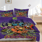 3 tk Scooby-Doo voodipesukomplekt: T&auml;iuslik magamistoa v&otilde;i k&uuml;lalistetoa jaoks. Pehme ja mugav, ilma s&uuml;damikuta yy251031009 135x200cm