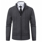 Meeste s&uuml;gis-talvine suures suuruses kampsun kardigan p&uuml;stkraega, paksendatud soe vabaaja kootud jakk M