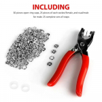 400 tk haru r&otilde;ngad 9,5 mm luku n&ouml;&ouml;bid metallist v&auml;rvi tangid Snap Button Claw DIY komplekt k&auml;sitsi survetang needi pandla &otilde;mblust&ouml;&ouml;riist
