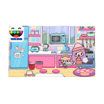 Toca Life Box Toca Boca Armas M&auml;ng Pehme N&auml;gu R&auml;tik Kiire Kuivamine Bassein Vann Puuvillased R&auml;tikud Imav W100*H180(CM)