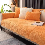 Nordic Soft Velvet Plush tepitud diivanir&auml;tikud, paksud l&uuml;hikesed plush sektsioonilised diivanikatted libisemiskindlad diivanikatted elutuppa 70x90cm 1pc orange