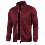 Stand Collar Pullover Meeste Pusad Meeste T&otilde;mblukuga kampsun Riietus 5XL Stiilne Meeste Stand Kaelusega T&otilde;mblukuga dressipluus M veinipunane v&auml;rv