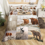 &Scaron;oti M&auml;giveis Tekikott Komplekt Karikakra Voodipesu Komplekt Naljakas Pull Kariloomad Lilleline Tekikoti Kate Elusloodus Maakodu Loom Tekikoti Kate 135x200cm