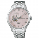 SEIKO Presage seeria pritsmekindel automaatne/manuaalne mehaaniline mehhanism Terasest rihm 41,8 mm meeste k&auml;ekell roosa sihverplaat SSA465 sinine