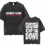 System of A Down Toxicity Albumi Graafikaga Pesemise Efektiga T-s&auml;rk Unisex Naistele Rock &Uuml;leliia Suurusega T-s&auml;rgid Unisex Vintage Alternatiivne Metall T-s&auml;rgid M