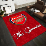Punane Arsenali logo vaip tekstiga The Gunners kodukaunistuseks Sobib kasutamiseks libisemisvastasena elutoa, magamistoa diivanitel 80x120cm( 31x47in) red
