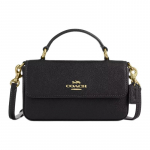 COACH Josie &Uuml;lemise K&auml;epidemega 18 Kuldne Riistvara Ristl&otilde;ikes Nahast Crossbody K&auml;ekott V&auml;ike Naiste Must must