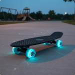 17-tolline kala rulaplaat valgustusega rattad mini cruiser libisemiskindel laud Penny Board lastele, gray
