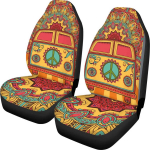 Universaalne 2 tk auto esiistmekate Boho Hippie Mandala Lilleline Muster Naistele Korvistiilne Istmekate Sobib Maasturitele Veoautodele Sedaanidele