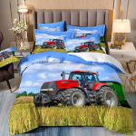 Traktori koomiks 3D-tr&uuml;kiga tekikott, mikrokiududest voodipesukomplekt voodipesu Twin Single King lastele t&auml;iskasvanute magamistubade kaunistuseks kingitused 100x135cm 2pcs&Duvet Cover