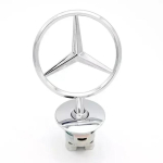 MOFL8 3D Metall Sinine Kroom T&auml;ht Kapoti Logo Embleem M&auml;rk Mercedes Benzi jaoks W203 W204 W205 W210 W211 W212 W213 W214 W220 W221 W222 white
