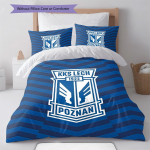 KKS Lech Poznań Voodipesu Tekikomplekt Tekikate Padjap&uuml;&uuml;r Kodukaunistus S&uuml;nnip&auml;evakingitus (1 * tekikott + 2 * padjap&uuml;&uuml;ri, ilma s&uuml;damikuta) 135x200cm blue