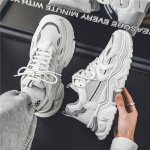 Meeste tossud Hingav v&otilde;rk Casual kingad Moodne paksude tallaga casual kinga Paelad Platvormkingad Jooksujalatsid Zapatillas Hombre 39