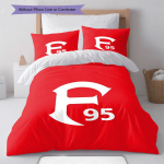 Fortuna D&uuml;sseldorf logo Voodipesu Tekikomplekt Tekikate Padjap&uuml;&uuml;r Kodukaunistus S&uuml;nnip&auml;evakingitus (1 * tekikott + 2 * padjap&uuml;&uuml;ri, ilma s&uuml;damikuta) 135x200cm