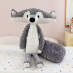 40CM Suure Peaga Hall V&auml;ike Hunt Palusm&auml;nguasi Krussis Karvaga &Uuml;lipehme ja Rahustav Magamiskaaslane Nukk P&uuml;hadekingitus 45cm gray