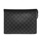 [Kasutatud] Louis Vuitton Pochette Voyage MM 'Must Damier Graphite L&otilde;uend' - V&auml;ga Hea #VLHNXK ONE SIZE