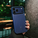3D gofreeritud triibuline stiilne &auml;ripagasi kate IPhone 18 17 Pro Max 16 15 14 13 jaoks karbiga RIMOWA jaoks p&otilde;rutuskindel kukkumiskindel tagakaas iPhone 15 Pro sinine
