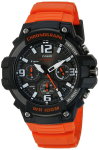 CASIO import MCW-100H-4AV Kronograaf Meeste K&auml;ekell Must Oranž Kvarts 100m Veekindel Analoog Sportlik &Uuml;lemeremaade Mudel black