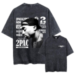 R&auml;ppar Tupac 2pac All Eyez on Me Vintage Pesuga T-s&auml;rk Mehed Naised Hip Hop Mood Retro T-s&auml;rk Meeste Vabaaja &Uuml;lem&otilde;&otilde;dulised T-s&auml;rgid M black
