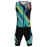 Pro Triatloni Trisuit Unisex Varrukateta Treeningriided V&auml;rviline Skinsuit Jalgrattas&otilde;idu Jooksmise R&otilde;ivad Suvine Hingav Jalgrattas&otilde;idu &Uuml;likonna Komplekt XS blue