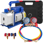 VEVOR 4CFM 1/4hp &Otilde;huvaakumpump HVAC k&uuml;lmutus AC manomeetrite komplekt R134a komplekt