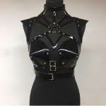 Naiste korsett-vest PU-nahast Harajuku stiilis salendav n&ouml;&ouml;riga kinnitatav riideaksessuaarid Adjustable must