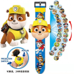 Laste Multikate Projektsioonikell Valgustusega M&auml;ngukell Paw Patrol Elsa Printsess 3-6 Aastat Poisid T&uuml;drukud LED Helendav Digitaalkell kollane