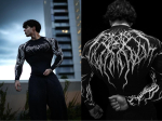 Breathedivinity 2025 Venom Fitness Kiiresti kuivav Unisex Pika varrukaga kompressioons&auml;rk Large must valge v&auml;rv