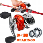Baitcasting Reel Magnetpiduri vasak parem s&ouml;&ouml;tja rullid right hand oranž