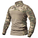 Kamuflaaž taktikaline v&otilde;itluss&auml;rk Meeste puuvillane pikkade varrukatega Camo s&otilde;jav&auml;eline T-s&auml;rk Stretch Paintball Multicam vormir&otilde;ivad L Capri
