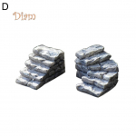 Elensi pood 2/4 tk vaiguga hobukilpkonna tuuleveski miniatuurne nukumaja aiakaunistus D (2pcs stone step)
