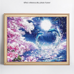 5D DIY Teemantmaaling Loomade Kala T&auml;is &uuml;mmargune Rhinestone Pilt Tikandid Teemant 20X30