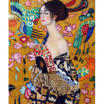 DIY Teemantmaal Tikand &Otilde;limaal Lady Teemantmosaiigist ristpistes Rhinestone Decor 20X30CM