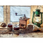 Teemanttikandid Kohvipildid kividest Teemantmaaling T&auml;ielik &uuml;mmargune maastik kodukaunistus 20X30CM