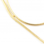 Les Tr&eacute;sors De Lily [H0397] - Chaine Plaqu&eacute; Or 'Serpent' 40 cm 1 mm kuld