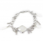 Altesse [H3383] - Bracelet argent 'Calypso' blanc valge