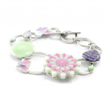 NOA [I4931] - Bracelet Cr&eacute;ateur 'Vahin&eacute;' vert violet pastel roheline