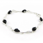 Les Tr&eacute;sors De Lily [I8917] - h&otilde;bedane k&auml;ev&otilde;ru  D&eacute;esse Noir de Jais  h&otilde;be-must (roodiumiga kaetud) - 7 mm must