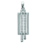 Les Tr&eacute;sors De Lily [J1016] - h&otilde;bedane ripats  Goddess  h&otilde;bevalge (roodiumiga kaetud) - 33x9 mm valge