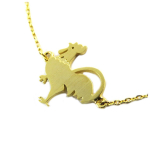 7bis [Q1338] - Bracelet artisanal 'Coq Fran&ccedil;ais' dor&eacute; -  13x12 mm kuld