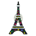 Les Tr&eacute;sors De Lily [Q1622] - Broche pin's cr&eacute;ateur 'Lilipoupettes' (tour eiffel) noir multicolore - 40x22 mm mitmev&auml;rviline