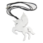 Les Tr&eacute;sors De Lily [Q5804] &ndash; h&otilde;bedane 'Licorne My Unicorn' disainitud pikk kaelakee - 85 cm - 11x9 cm h&otilde;be