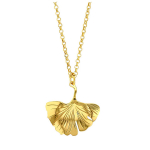 Les Tr&eacute;sors De Lily [Q7133] - Collier Argent 'Ginkgo Biloba' dor&eacute; - 22x20 mm kuld