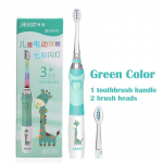 Kids Sonic elektriline hambahari V&auml;rviline LED-valgustus Veekindel lastele Pehme asendusharjapea