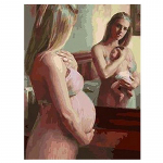 T&auml;ielik 5D isetehtud teemantmaaling rasedale naisele teemanttikandid t&auml;ispistes ristpistes kodukaunistus k&auml;sitsi valmistatud kingitus 20x30cm