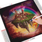 5D DIY Teemantmaalide Castle Rhinestone komplekt t&auml;ispuur Teemanttikandid Maastiku K&auml;sit&ouml;&ouml; Kodukaunistus Full Round （30x30CM）