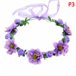 Beebit&uuml;drukute kroonlillede p&auml;rga juuksepael Lastele pruudi lilleline peapael lilla