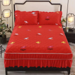 Talvine kristallist sametist voodikate Kahekihiline paks tepitud tr&uuml;kkimine paks sametmadratsi katteleht libisemiskindel kaitsekate 120x200cm