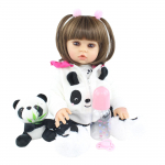 BZDOLL 19-tolline t&auml;ispehmest silikoonist keha Reborn Baby Doll T&uuml;drukutele Vin&uuml;&uuml;lprintsess Beebidele Uneaegne M&auml;nguasi S&uuml;nnip&auml;evakingitus Bonecas 48cm, Full Body Silicone
